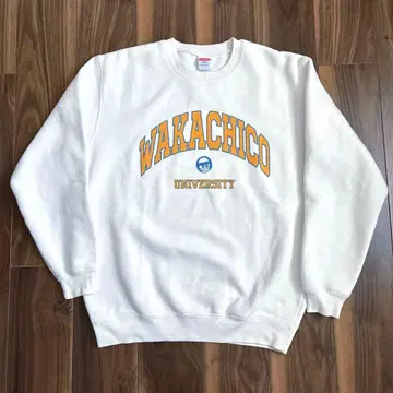 윳티 와카치코 대학 오리지널 맨투맨 L 사이즈 화이트