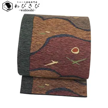 후쿠로 오비 니시진 닌나 직물 카미시 오리 추상 무늬 O-3405