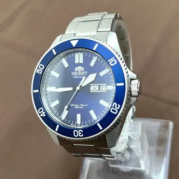 [ T ] 새상품급 ORIENT 자동 와인딩 손목시계 블루
