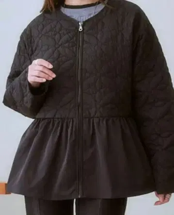 여성용 퀼팅 자켓 블랙 M 사이즈