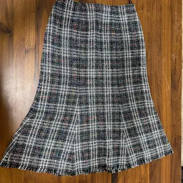 OPAQUE.CLIP 트위드 플레어 스커트