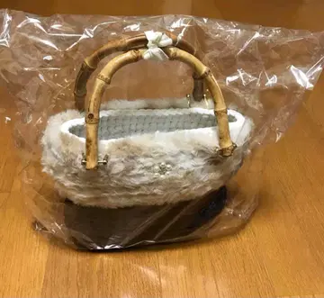 퍼 대나무 핸들 핸드백