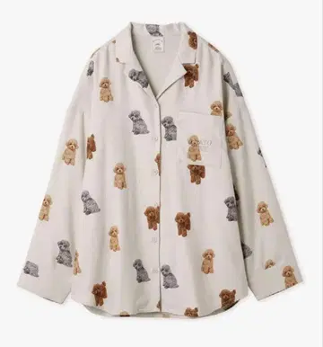 [ gelato pique ] 토이 푸들 패턴 플란넬 셔츠