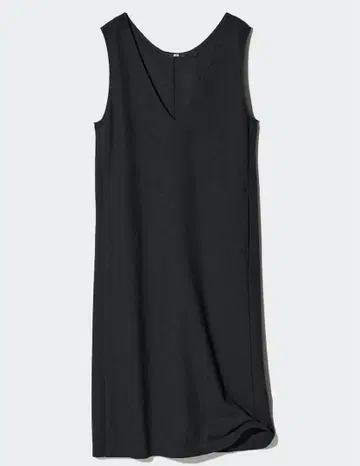 유니클로 브러쉬드 저지 오버롤 스커트 블랙 3XL