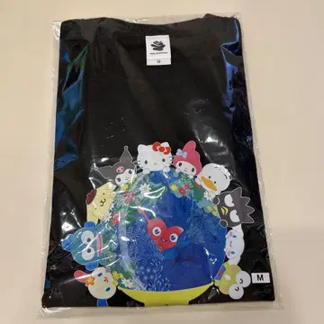 뚱크뚱크 산리오 T셔츠 M 블랙 요코하마 꽃 박람회 미개봉 새상품