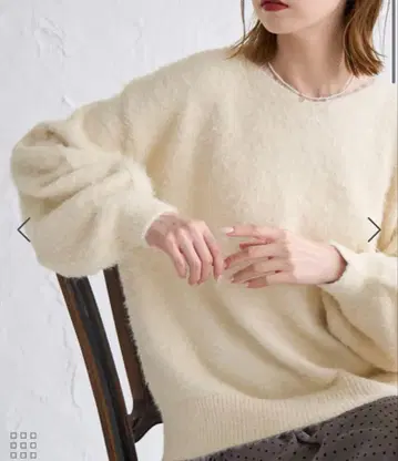 [택 포함 새상품] 로페피크닉 샤기 V넥 니트 풀오버 38 사이즈