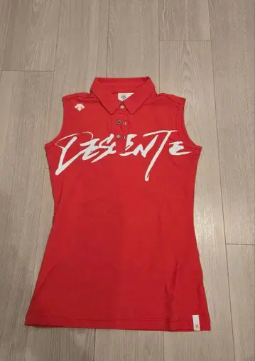 DESCENTE 여성용 슬리브리스 피케 셔츠 S