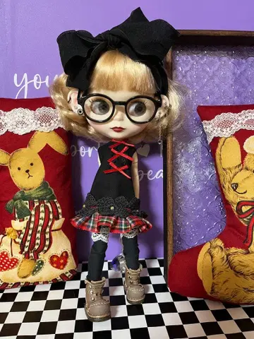 브라이스 아이시 인형 원피스 리본 양말