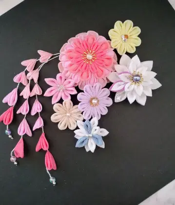 츠마미자이쿠 머리 장식 성인식 시치고산