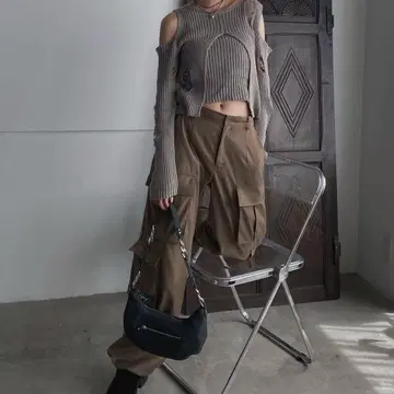 lagua gem side pocket design pants