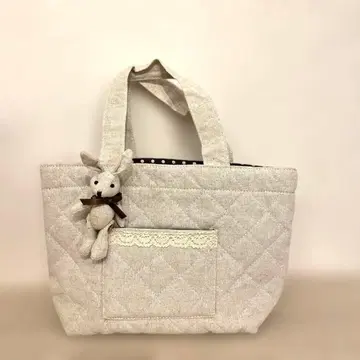 복조리 퀼팅 토트백 동일 원단 토끼 포함