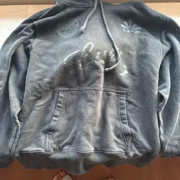 루스 블랙 그레이 후드 부착 후드티 S 사이즈