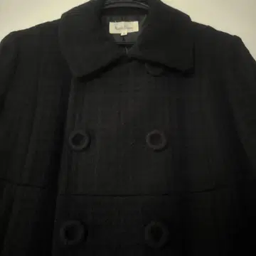 로페피크닉 블랙 A라인 롱 코트