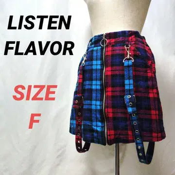 LISTEN FLAVOR 리슨 플레이버 체크 스커트 F