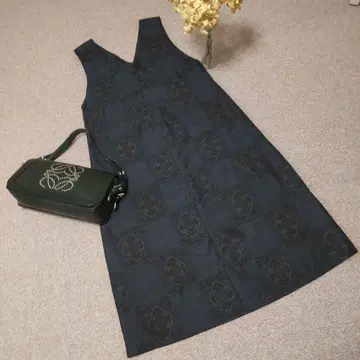 오시마 명주 V넥 점퍼 스커트 기모노 리메이크