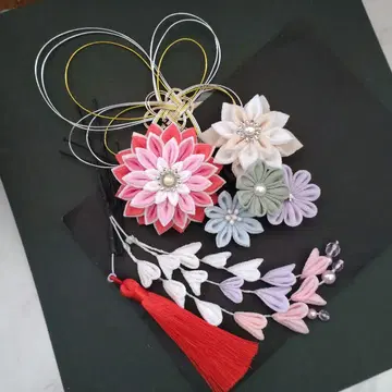 츠마미자이쿠 머리 장식 성인식 졸업식 결혼식 시치고산