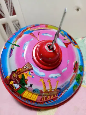 양철 팽이 대형 직경 약 18cm 일본제
