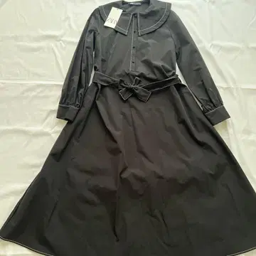 택 포함 미사용 새상품 ZARA 블랙 롱 원피스 S