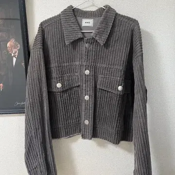 W.W.G 코듀로이 크롭 자켓 그레이