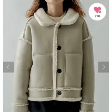 mystic 리버서블 보아 자켓 아이보리