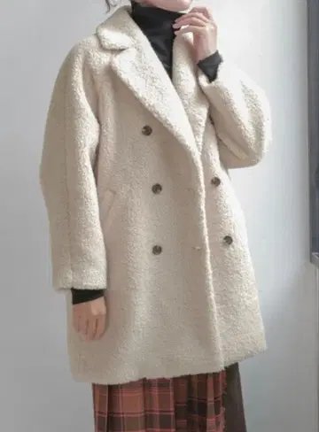 niko and - FLUFFY 빅 칼라 코트 보아 코트