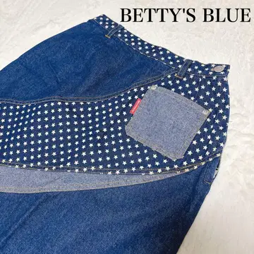 BETTY'S BLUE 베티즈 블루 데님 스커트 롱 패치워크
