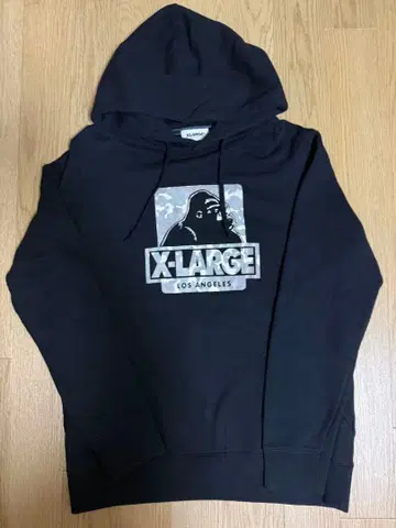 X-LARGE 고릴라 프린트 후드티 블랙