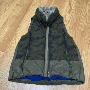 ANTGAUGE 카모 패턴 퍼 부착 다운 베스트