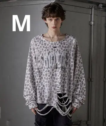 [ GRANCY ] 올 패턴 큐빅 그래픽 롱 T 그랑시 화이트 M