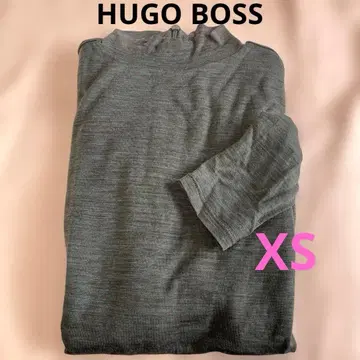 HUGOBOSS 휴고보스 울 터틀넥 XS 그레이 지퍼 포함