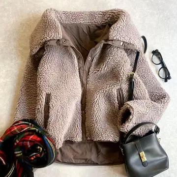 새상품급 어반 리서치 스탠드 카라 리버서블 보아 블루종 최근 MA-1