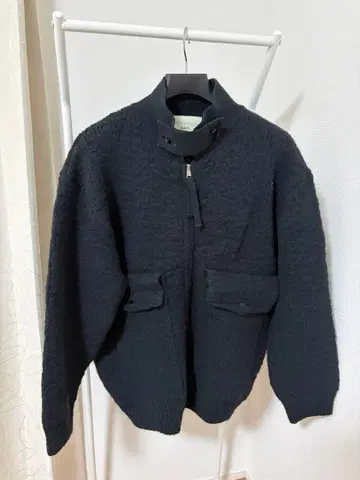 SAII. 니트 블랙 더블 지퍼