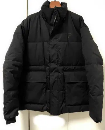 GUESS ORIGINS 후드 부착 블랙 다운 자켓