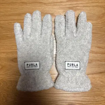 FURLA 아이보리 보아 장갑 프리 사이즈