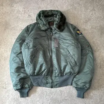 USA제 90s 알파 B-15D 플라이트 자켓 M 그린