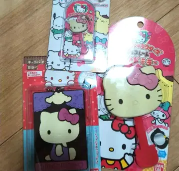 헬로키티 초콜릿 참 캐러패키 거울 핸드 거울