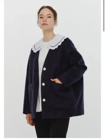 새상품 yori 울모헤어 샤기 자켓