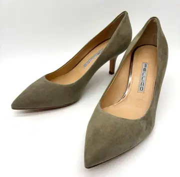 펠리코 펌프스 스틸레토 스웨이드 올리브 24.5