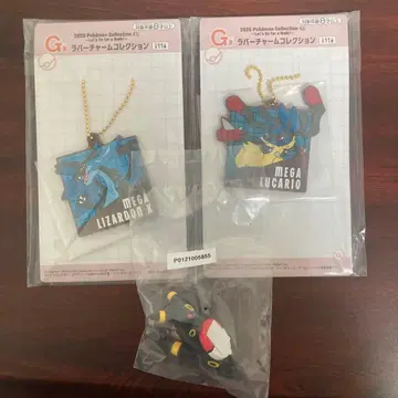 F상 G상 블래키 메가리자몽X 메가루카리오 키링 세트