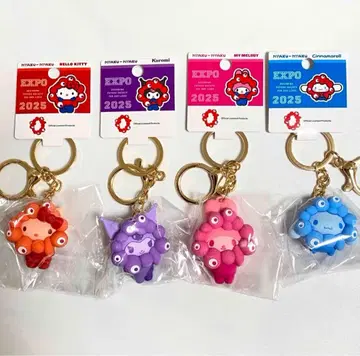 박람회 산리오 x 미야쿠미야쿠 입체 마스코트 최애 컬러 키링