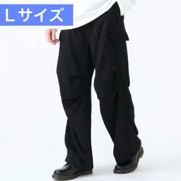 BEAMS 빔즈 폴리트로미 카고 팬츠 블랙 L 사이즈 남성용