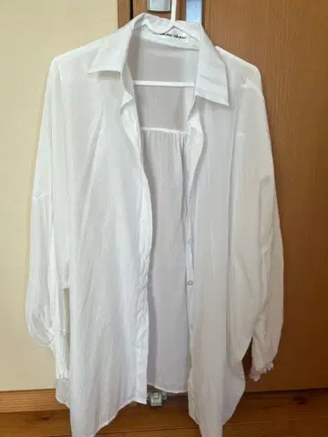 텐셀 화이트 오버 사이즈 셔츠