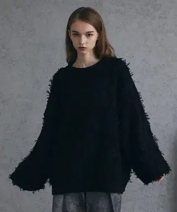 [ Spielio ] 모헤어 라이크 프린지 디자인 니트 M 사이즈