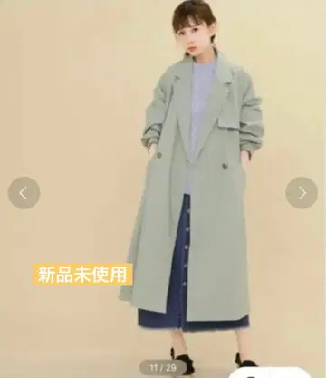 KBF BIG 슬리브 코트 민트 그린