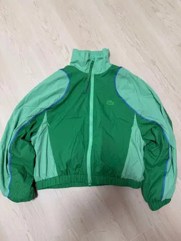 Lacoste 패널 절개 트랙 자켓 (그린)