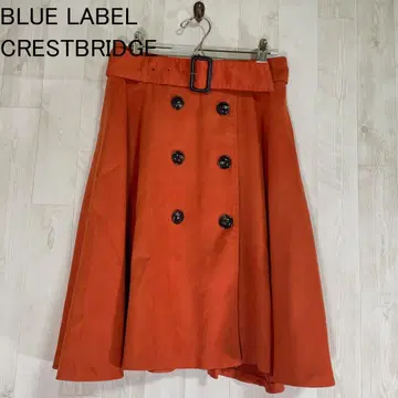 BLUE LABEL CRESTBRIDGE 벨트 포함 플레어 스커트