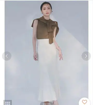 anuans 새틴 내로우 스커트