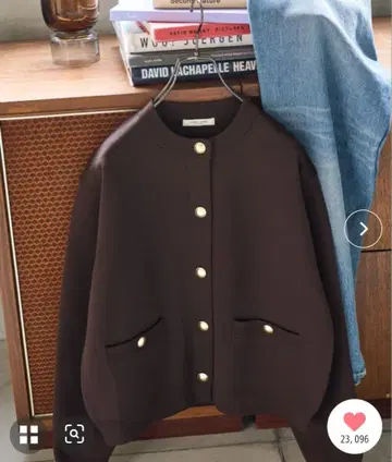 골드 버튼 니트 가디건