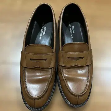 가죽 신발 브라운 로퍼 슬립온 REGAL 25.5