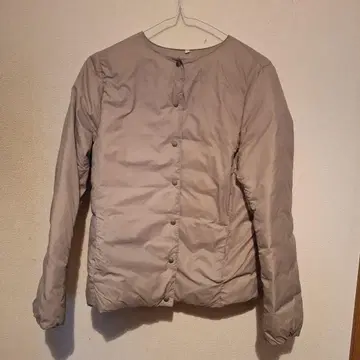 MUJI 그레이 단추식 다운 자켓 S